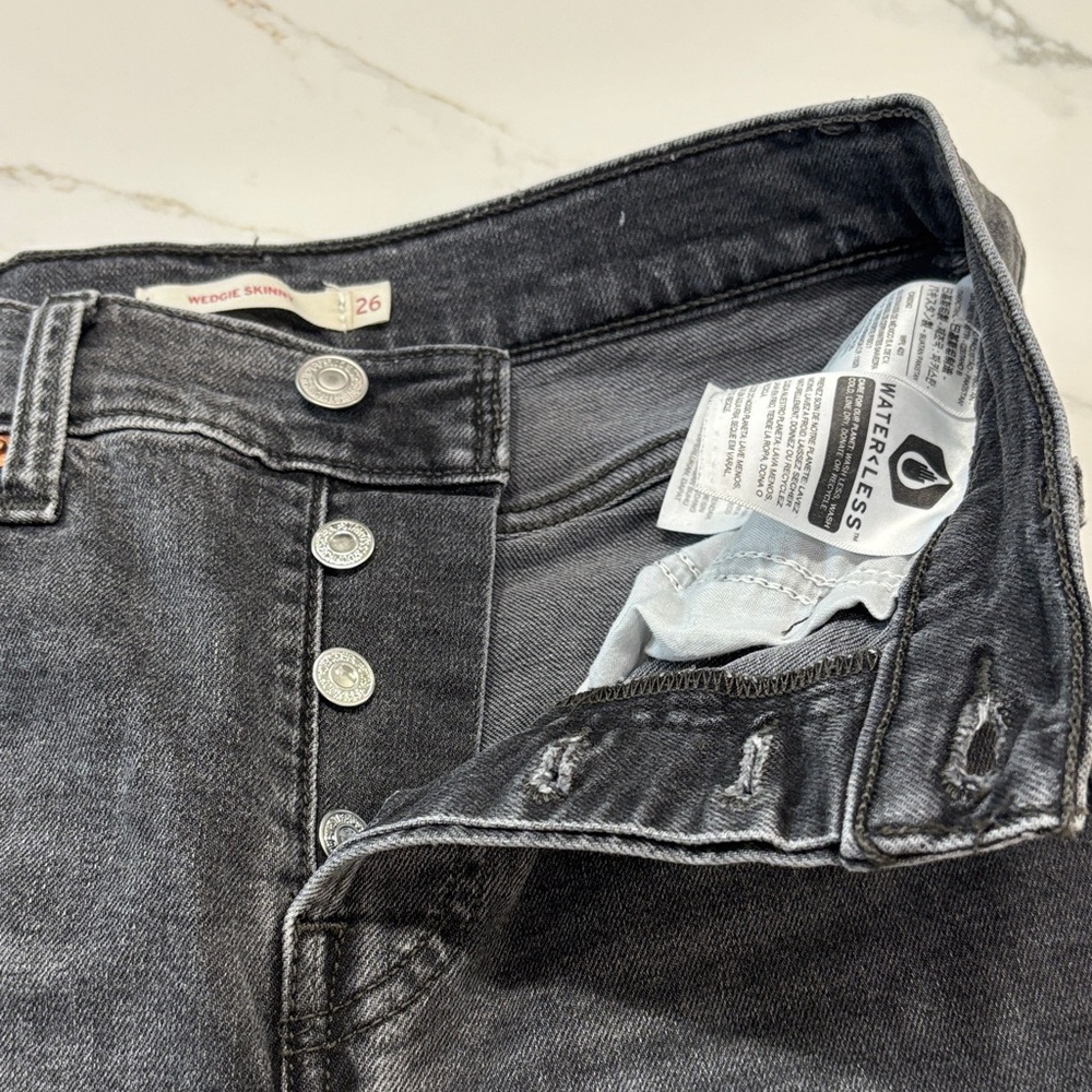 Levi's Skinny Jeans in Charcoal Gray - Picture 5 of 16